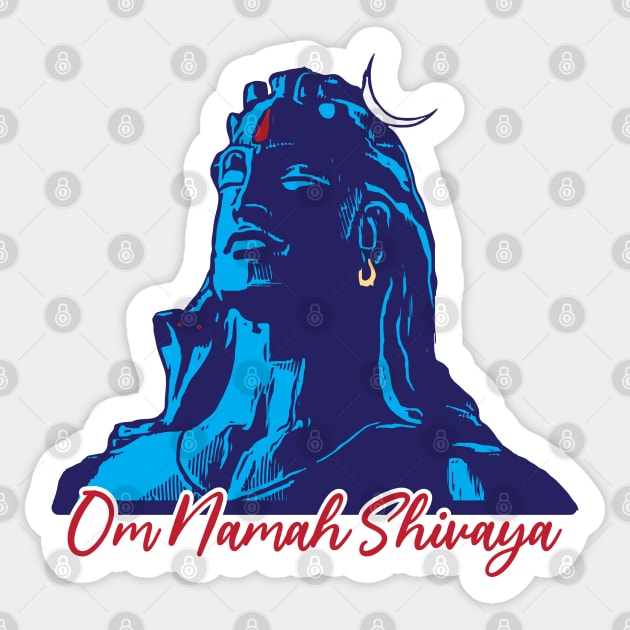 Adiyogi or Adhi Yogi Shiva Mahadev Aum namah shivaya Sticker by alltheprints